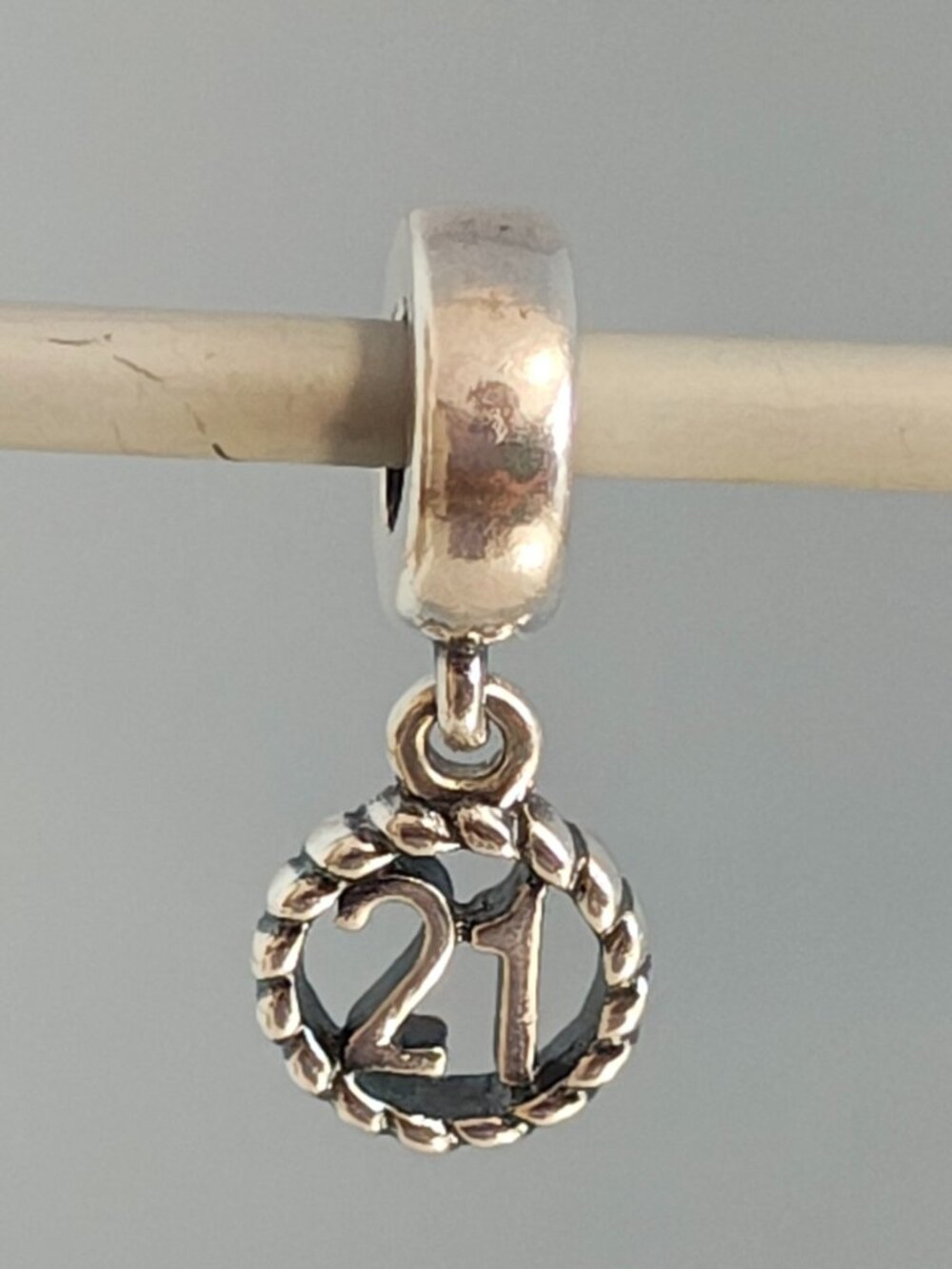 Pandora Retired 21st Birthday Dangle 790496 Retired Sterling Silver Charm